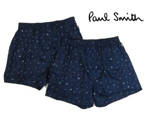 E日05023新品▼ ポールスミス トランクス 2枚セット 【 L 】 マルチストライプ パンツ 下着 アンダーウエア Paul Smith ネイビー系