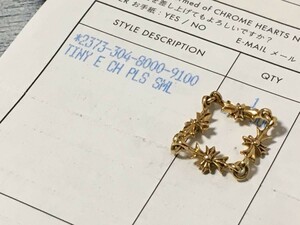 インボイス付属 CHROME HEARTS クロムハーツ TINY E CH PLUS SML タイニー CHプラス 22K リング 22号程度