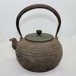 4051 鉄瓶 龍文堂造 骨董 時代物 古美術 煎茶道具 茶道具 茶器 急須 湯沸かし 重量約1306g