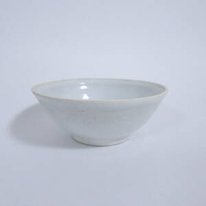 中国磁器 白磁 茶碗 鳥文 時代物
