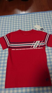 ♪137☆未使用・保管品☆HANGTEN☆綿100　半袖Tシャツ　赤130