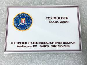 ☆アメリカ人気SF系ドラマグッズ エックスファイルThe X-Files フォックス モルダー デイヴィッド ドゥカヴニーさん FBI名刺カード FD02B☆