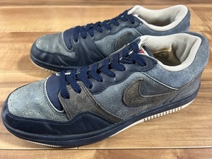 オールド、レア! NIKE ナイキCOURT FORCE LOW コートフォース ロー ネイビー 2008年製 27.5cm US9.5 オリジナル デルタフォース ダンク