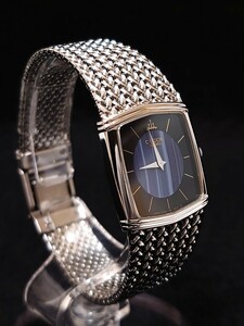 超美品 セイコー クレドール SEIKO CREDOR レディース 腕時計 クォーツ 6730-5340 ブルー × 黒文字盤 亀戸工場製 ヴィンテージ ウォッチ