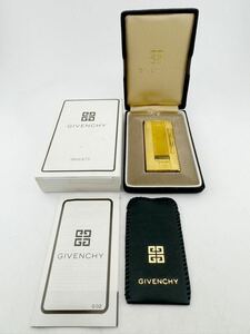 GIVENCHY 2000 ジバンシー ライター ゴールド カラー 喫煙具 ケース付き 着火未確認 火花確認済み【k3321-s517】