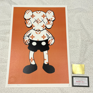 DEATH NYC カウズ KAWS COMPANION ヴィトン LOUISVUITTON Dismaland LV 世界限定100枚 ポップアート アートポスター 現代アート Banksy