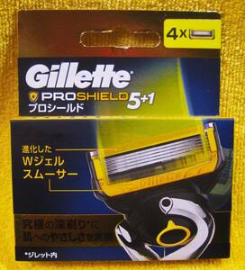 ◆【未開封】ジレット プロシールド Gillette PROSHIELD 5+1 替刃4コ入 ◆ 送料120円～