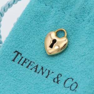 【送料無料】未使用 Tiffany&Co. ティファニー ハート ロック ローズ ゴールド チャーム トップ 750 K18 カデナ ロック カギ ピンク HK23