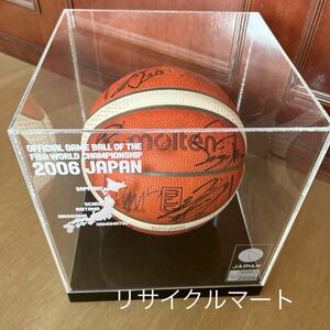 富樫 勇樹 他 多数 直筆 サイン入り バスケットボール 千葉ジェッツ FIBA オフィシャル BG5000 MOLTEN ボール ケース付 ジャパン 日本代表