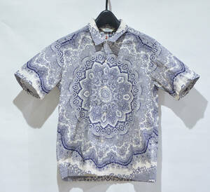 TENDERLOIN テンダーロイン T-PAISLEY SHT ペイズリー柄 半袖 シャツ トップス ネイビー XS Y-306769