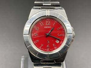 1円〜 動作品 SEIKO lk／セイコー ルキア 赤文字盤 7N82-0620 クォーツ レディース腕時計