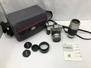 MINOLTA ミノルタ 一眼レフカメラ 360si α レンズ Tokina AF 28-80mm 1:3.5-5.6 100-300mm 1:5.6-5.7 セット 動作未確認 24032101