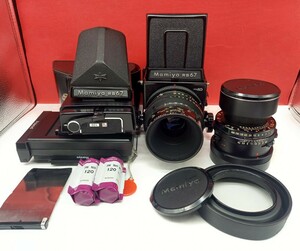 ■ Mamiya RB67 PROFESSIONAL SD PROSD ボディ K/L 4.5/140 M/L-A 4.5/180 レンズ 動作確認済 中判フィルムカメラ 付属品 マミヤ