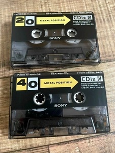 メタル・カセット SONY★メタル・ポジション カセットテープ CDiX IV 40、20、 2本セット／再生確認済、データ消去済。