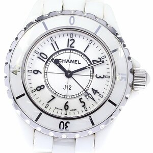 シャネル CHANEL H0968 J12 33ｍｍ 白セラミック デイト クォーツ レディース _799003