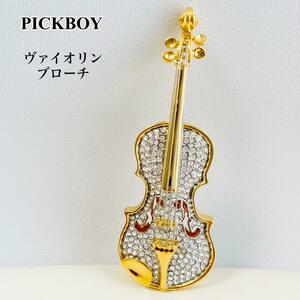 PICKBOY ヴァイオリン　楽器ブローチ