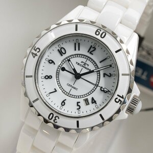 テクノス TECHNOS 腕時計 T9B82TW J12タイプ ホワイトセラミック クオーツ メンズ 未使用品 [質イコー]