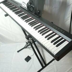 CRAINA 88鍵盤 電子ピアノ キーボード ソフトケース サスティンペダル スタンド付き 美品 楽器/200サイズ