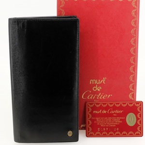 Cartier カルティエ パシャライン 長財布（小銭入れあり） 黒 カーフレザー L3000131 箱 ギャランティカード