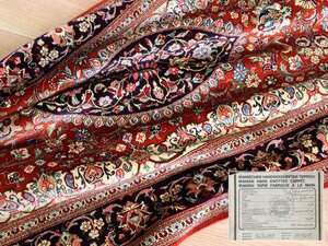 魁◆関東某お屋敷旧蔵作 クム産 最上手傑作千花柄ペルシャ絨毯 最上級シルクSランク 121万ノット 122×76㎝ 最上質作品