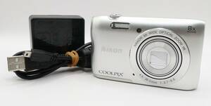 ★極上品★　ニコン NIKON COOLPIX A300 シルバー コンパクトデジタルカメラ #289