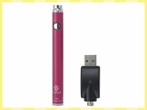 ベイプ 電子タバコ 510規格 ピンク Vape リキッド 可変電圧 USB充電 CBDオイル用 380mAh 100mmx11mm 即起動 [2710:jungle]