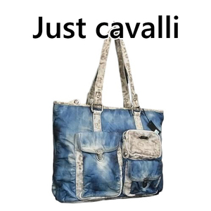 Just cavalli ジャスト カヴァリ デニム トートバッグ ショルダー ブルー系 4113