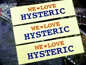 ヒステリックミニ WE LOVE HYSTERIC クリアー ステッカー 3枚セット