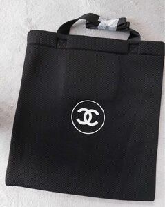 新品　CHANEL シャネル ノベルティ メッシュ トート バッグ ブラック 5