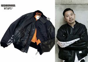 NEIGHBORHOOD×WTAPS ネイバーフッド×ダブルタップス MA-1 ボンバージャケット フライトジャケット