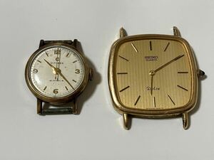 昭和レトロ 腕時計 14K 刻印 SEIKO DOLCE / CITIZEN 16JEWLES 中古品 ベルトなし メンズ腕時計 レディース腕時計 ドルチェ 