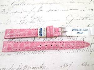 ☆MORELLATO ITALY 12mm Pink カーフ・クロコダイル型押 LIVERPOOL