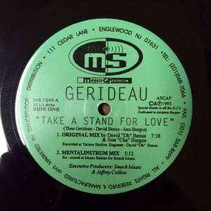 即決 名盤 Blaze Remix / GERIDEAU / Take A Stand For Love (Blaze Shelter Mix) 12inch 人気Garage House