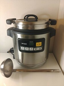 動作品 21年製 タイガー魔法瓶株式会社 TIGER タイガー マイコン スープジャー 5L JHI-N050 日本製 MADE IN JAPAN おたま付き