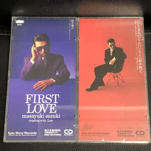 《中古》 音楽CD「鈴木雅之：FIRST LOVE / たとえきみがどこにいこうと」 2枚セット 8cmシングル J-POP 邦楽 