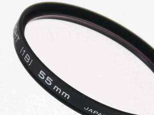ケンコー（Kenko）　レンズ保護フィルター　MC スカイライト（1B） 弱紫外線カット　55mm　つや消し黒　ガラス製　日本製　迅速発送　美品