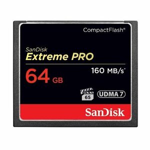 新品 SanDisk CFカード(コンパクトフラッシュ) 64GB Extreme Proシリーズ 最大160MB/s