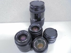 【31】1円～Canon RICOH KYOCERA Tokina レンズ5点セット 動作等未確認 ジャンク扱い 返品不可