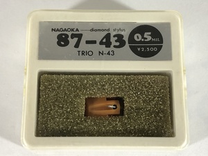 未開封 NAGAOKA 87-43 TRIO トリオ N-43 DIAMOND STYLUS 0.5mil レコード針
