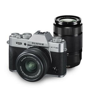 中古 １年保証 美品 FUJIFILM X-T30 ダブルズームキット XC 15-45mm + XC 50-230mm II シルバー