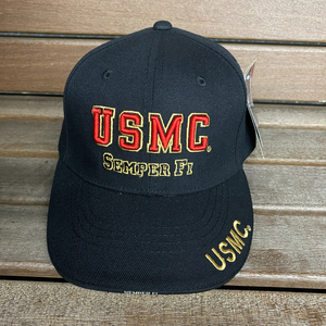 U.S. MARINES 公式ライセンス商品 RAPID DOMINANCE ラピッドドミナンス USMC アメリカ海兵隊 ミリタリーキャップ 黒 サイズ調節可