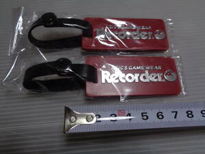 ２個　ビンテージ　アシックス　レコーダー　ネームプレート　昭和レトロ　未使用(　検　キーホルダー