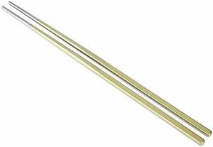 Ti1005T 収納袋付き 超軽量 カラーチタン アウトドア箸 角箸 キャンピングチタン箸 箸 チタン 金色