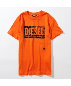 「DIESEL KIDS」 「KIDS」半袖Tシャツ 16Y オレンジ キッズ