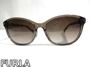 X4E010■本物■ フルラ FURLA クリアブラウン&レオパード柄 サングラス メガネ 眼鏡 メガネフレーム