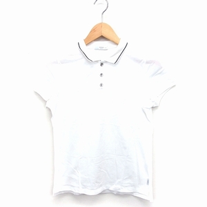 アルチザン ARTISAN ポロシャツ 半袖 パフスリーブ 衿ライン コットン 綿 9 ホワイト 白 /FT21 レディース