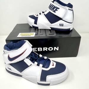 【27.5cm】 NIKE ナイキ DR0826-100 ZOOM LEBRON Ⅱ ズーム レブロン 2 ホワイト ネイビー