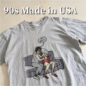 90s ヴィンテージ　エロ　アート　Tシャツ シングルステッチ L相当