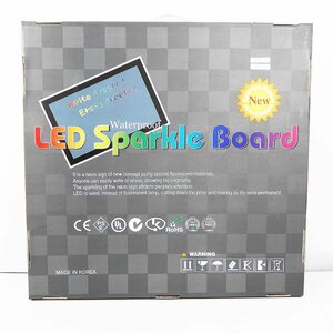 未使用品 LED Sparkle Board LEDスパークルボード 約635×550mm 手書き 発光看板 [C4981]