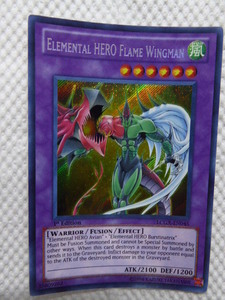 ◆希少◆遊戯王 英語 E・HERO フレイム・ウィングマン シークレット シク LCGX-EN045 Elemental HERO Flame Wingman 1st C89